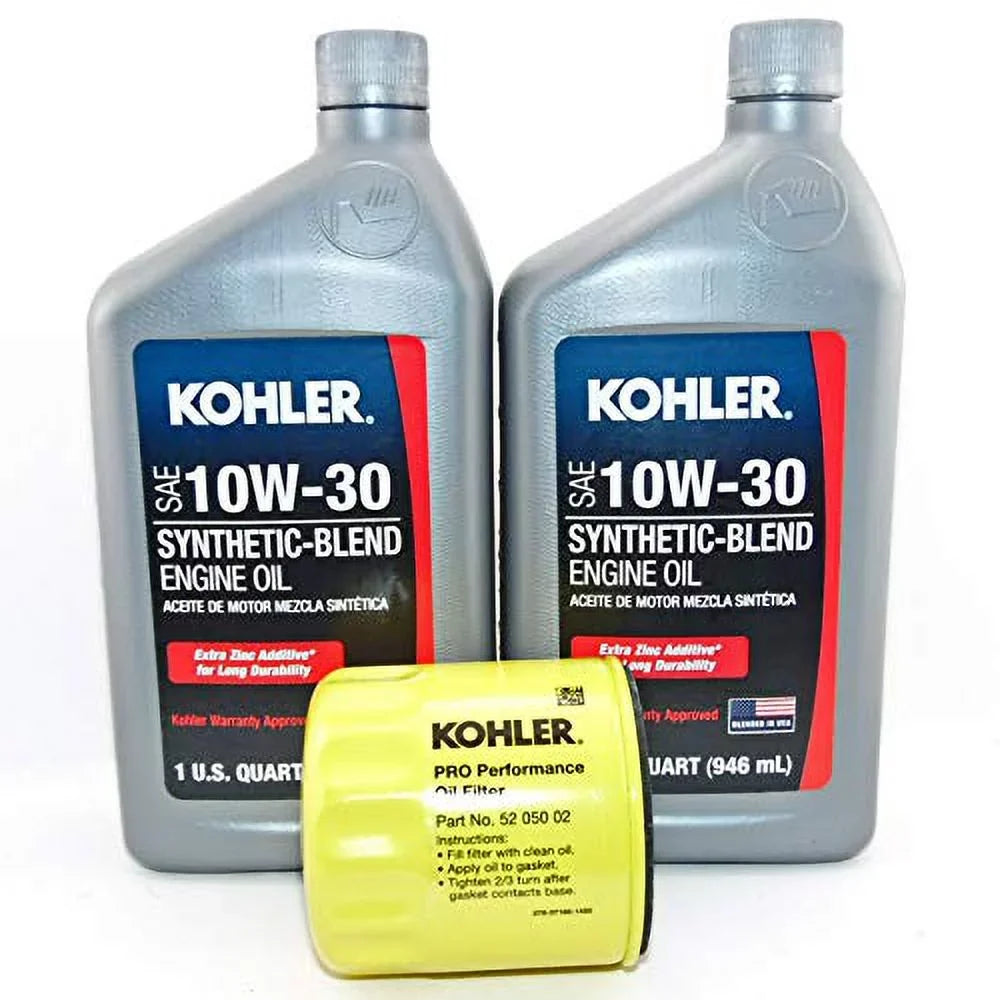 02 Synthetic Oil Blend 050 2 10W30 and Kohler PK Engine 52 Filter Kohler Oil