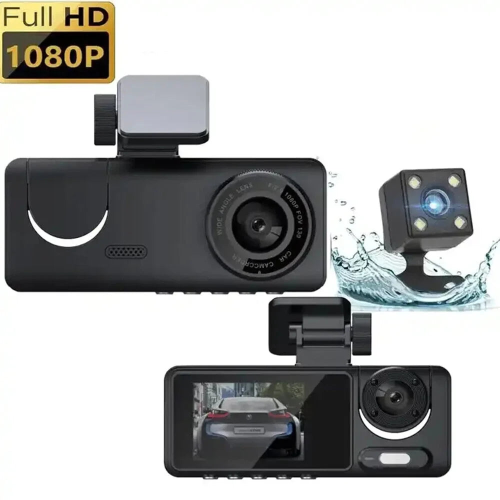 G-sensor Cam Lens 1080P Front/Rear/Inside Dash HD Car Dual Camera Video Recorder Paddsun