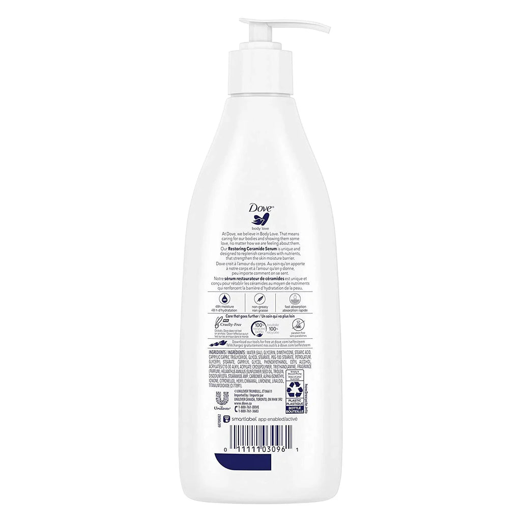 Dry Skin Lotion for and Moisturizing Dove Body Intense or Care 3 Love Smoothes, Count Oz, Rough White, 13.5 Softens