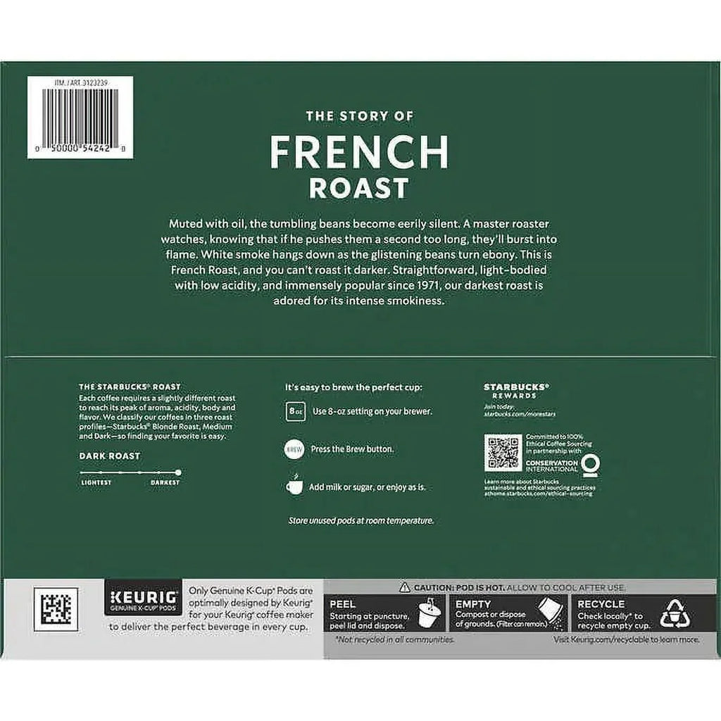 French Starbucks 72-Count Dark K-Cup, Roast