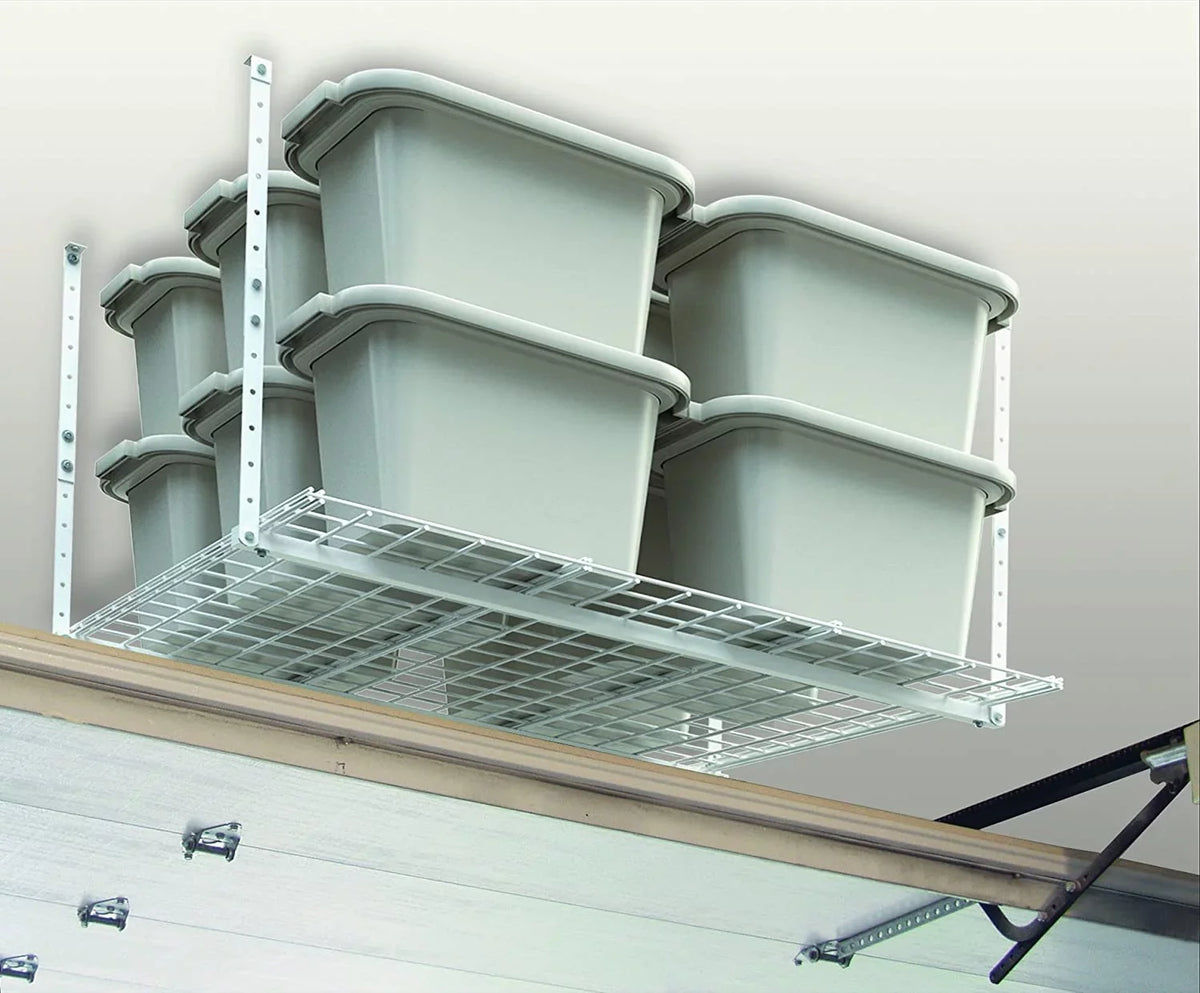 45-Inch Overhead HyLoft Organization 45-Inch Garage 00540 System White Ceiling by Mount Rack Storage