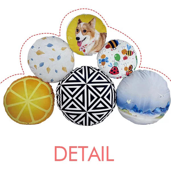 Head Round Decoration Pillow Cap Throw Flag Screang Facial Home England Makeup Cushion