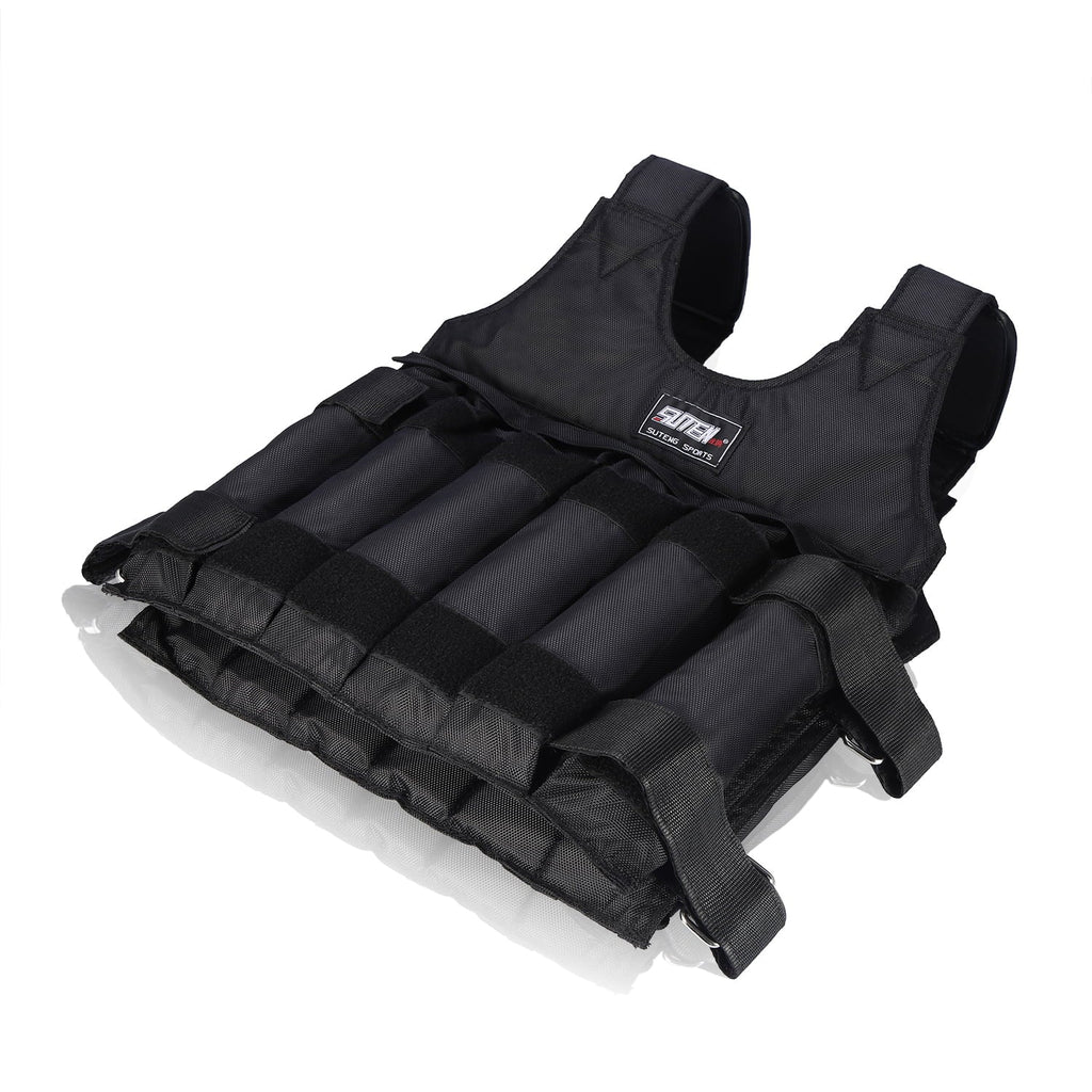 Workout Weight Boxing Exercise Adjustable with Fitness Jacket Vest 50KG/110lbs Weighted Training 12pcs Pouches Vest