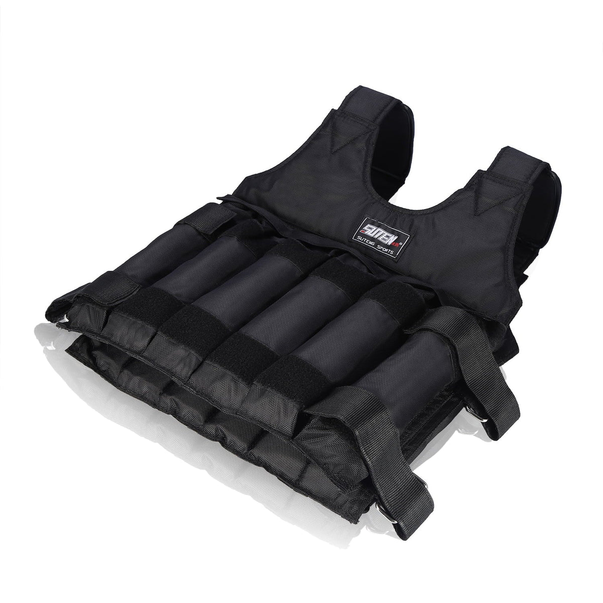 Workout Weight Boxing Exercise Adjustable with Fitness Jacket Vest 50KG/110lbs Weighted Training 12pcs Pouches Vest