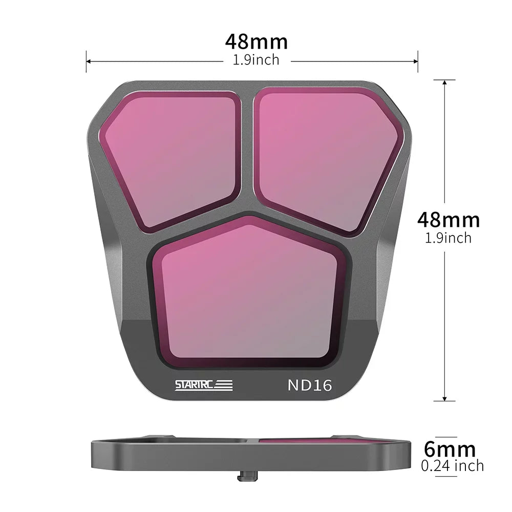 for Pro Light 3 Lens 4-Pack Dadypet ND8/16/32/64 Mavic Filter - DJI Filter Set