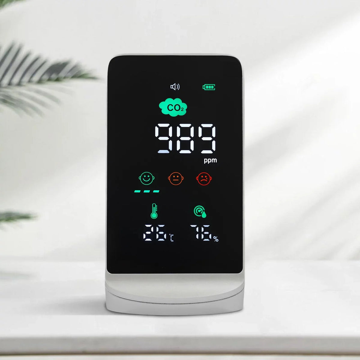 Humidity Indoor Air Miumaeov (White, Quality & for Monitor ) CO2, Temperature