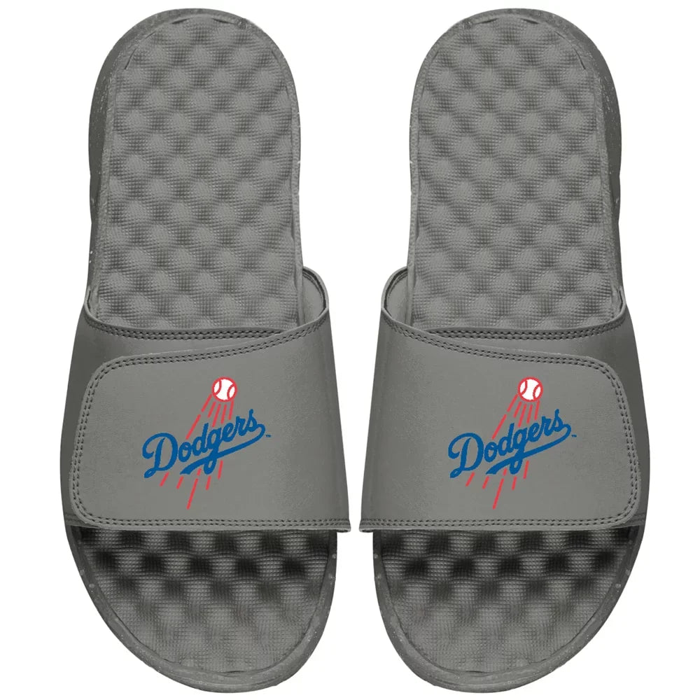 Gray Logo Sandals Slide Dodgers Primary Youth ISlide Los Angeles
