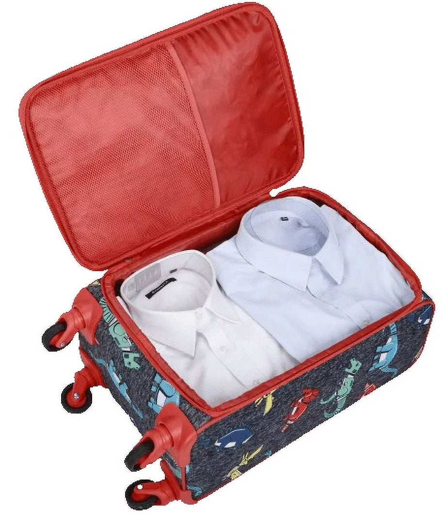 CUBE DINO CRCKT SOFTSIDE PACKING 3 TAG WITH AND LET'S SOAR PC LUGGAGE