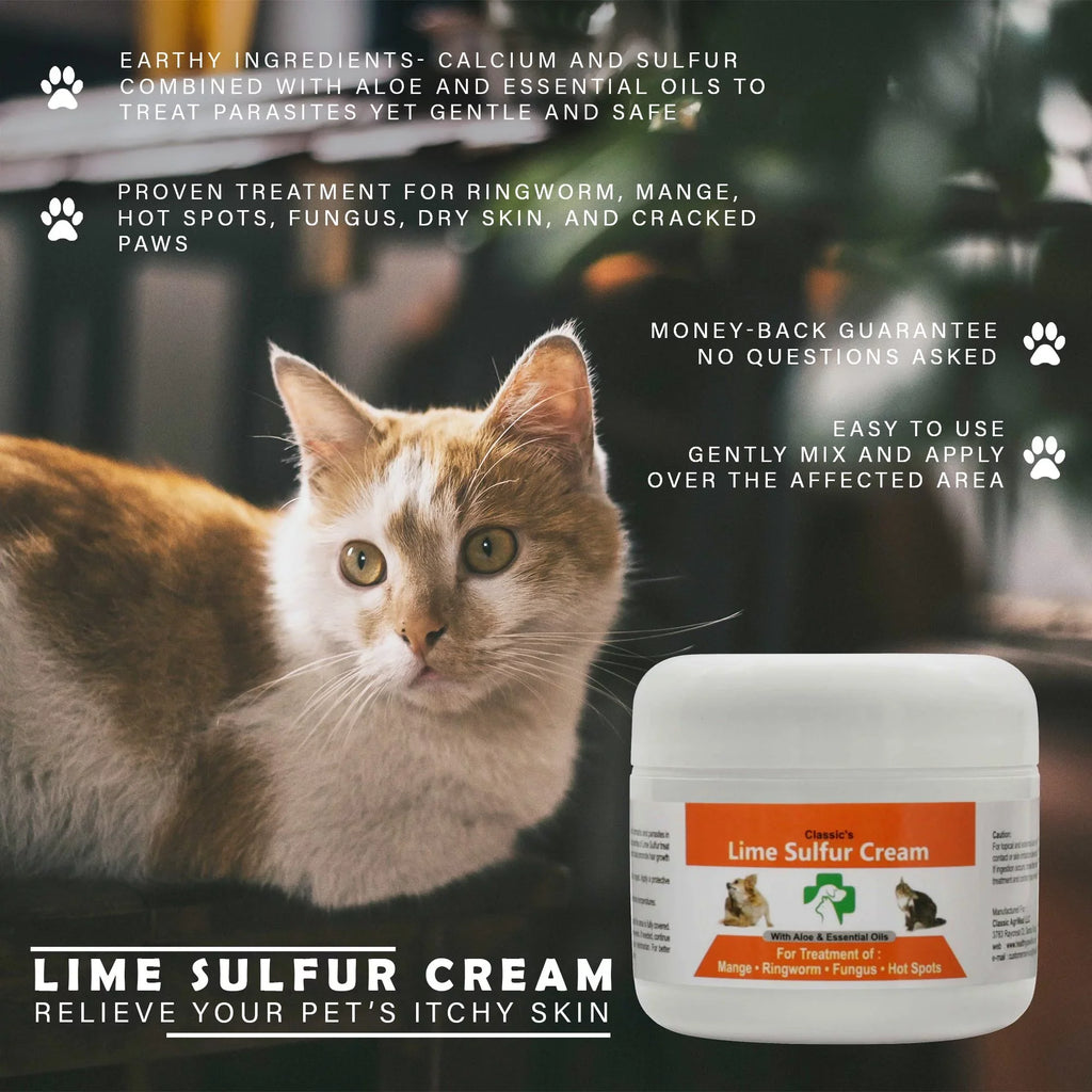 Skin Safe Dip Lime Dog, oz Kitten, Jars) Dry (2 for Care Ointment Itchy - x Sulfur oz 2 Pet Skin Cream x oz and Pet 2) Paw (2 - Ointment Puppy, Life Cat, x (2 Horse 2) - for Healthy