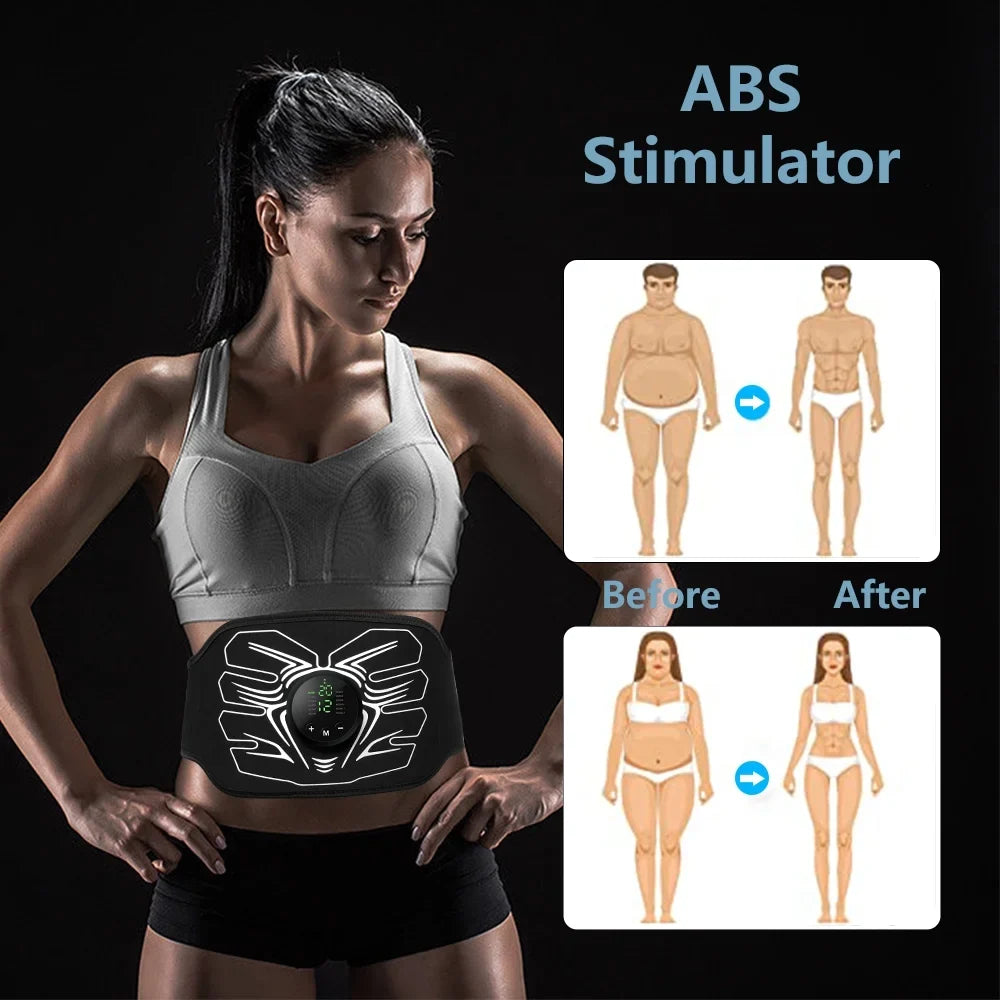 Muscle for Office Machine,Abdominal Ab Home Equipment Portable Stimulator Fitness Workout Toning Abdomen Stimulator,Ab Belt ABS Workout