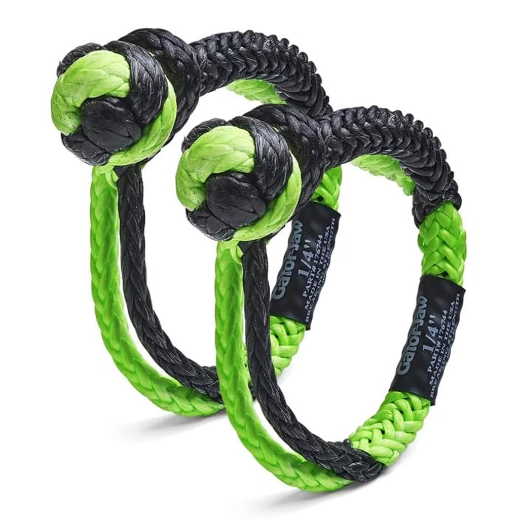 for of in Strength Personal Plasma Power Equipment Sport Synthetic and 176744 with 11,000 and Rope PAIR Gator-Jaw , (2) lb. Shackle ATV, Green Water 1/4" – Bubba Ideal UTV, Mini Craft Breaking