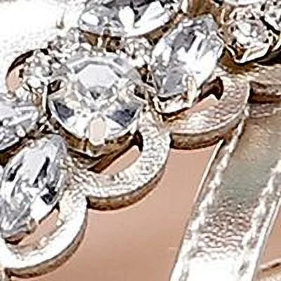 Dress Block JEWEL Round Shoes Rhinestone Sandals Cushioned MISCHKA Buckle Silver Womens Heel BADGLEY Giona 7 Toe