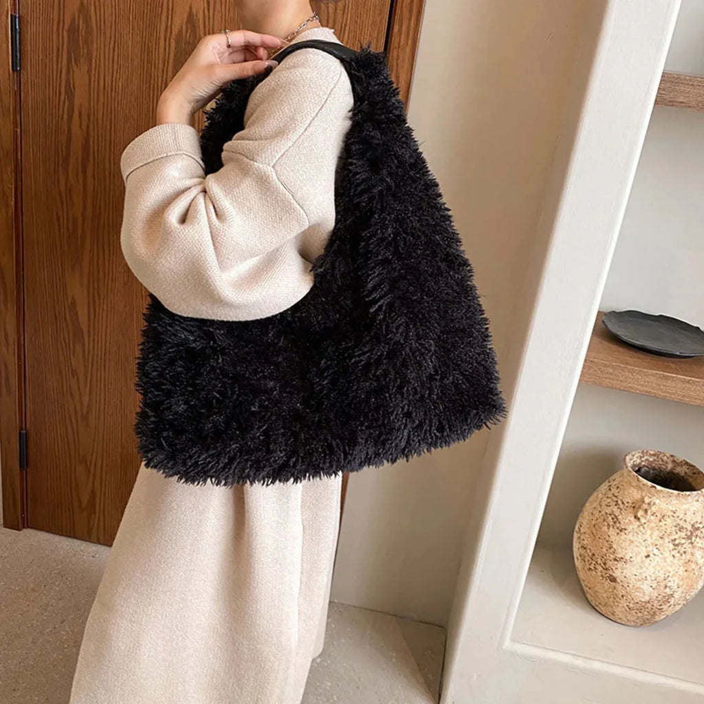 And Handbags Autumn Shoulder Armpit Plush New Trend Bag Large-capacity For Cute Designer Ainter Tote Luxury Fashion Women Bags