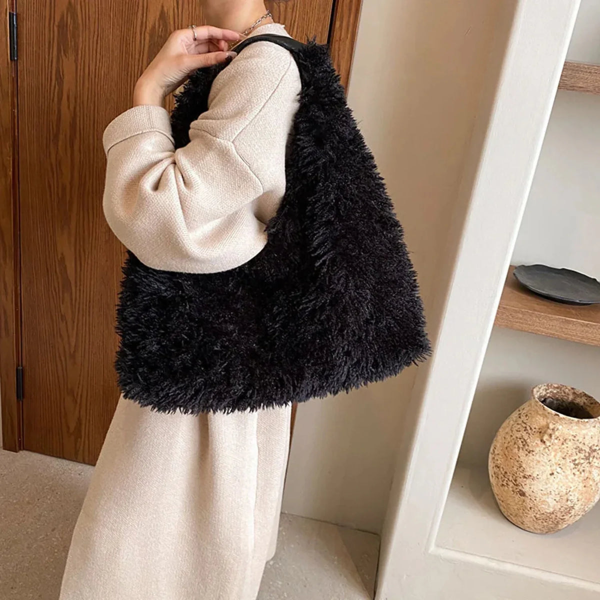 And Handbags Autumn Shoulder Armpit Plush New Trend Bag Large-capacity For Cute Designer Ainter Tote Luxury Fashion Women Bags