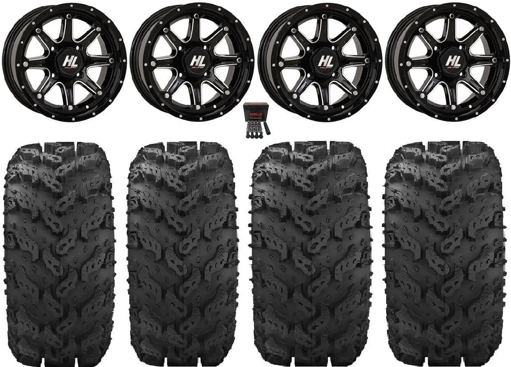 Kawasaki Tires Machined Wheels 12" High Reptile Lifter 26" HL4 Mule Teryx
