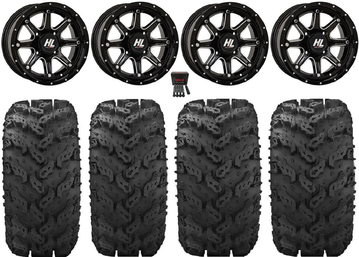 Kawasaki Tires Machined Wheels 12" High Reptile Lifter 26" HL4 Mule Teryx