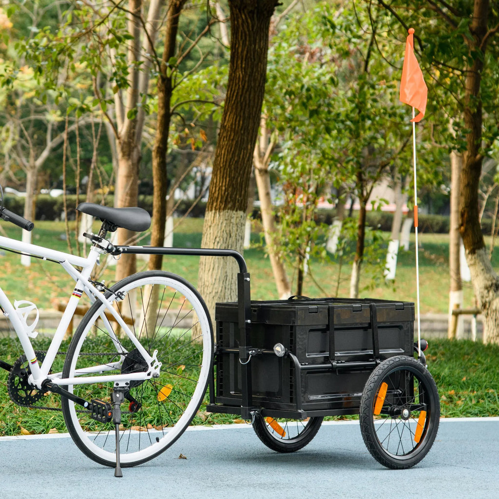 Bottom Aosom Storage Box, Bike Wagon No Removable Trailer with