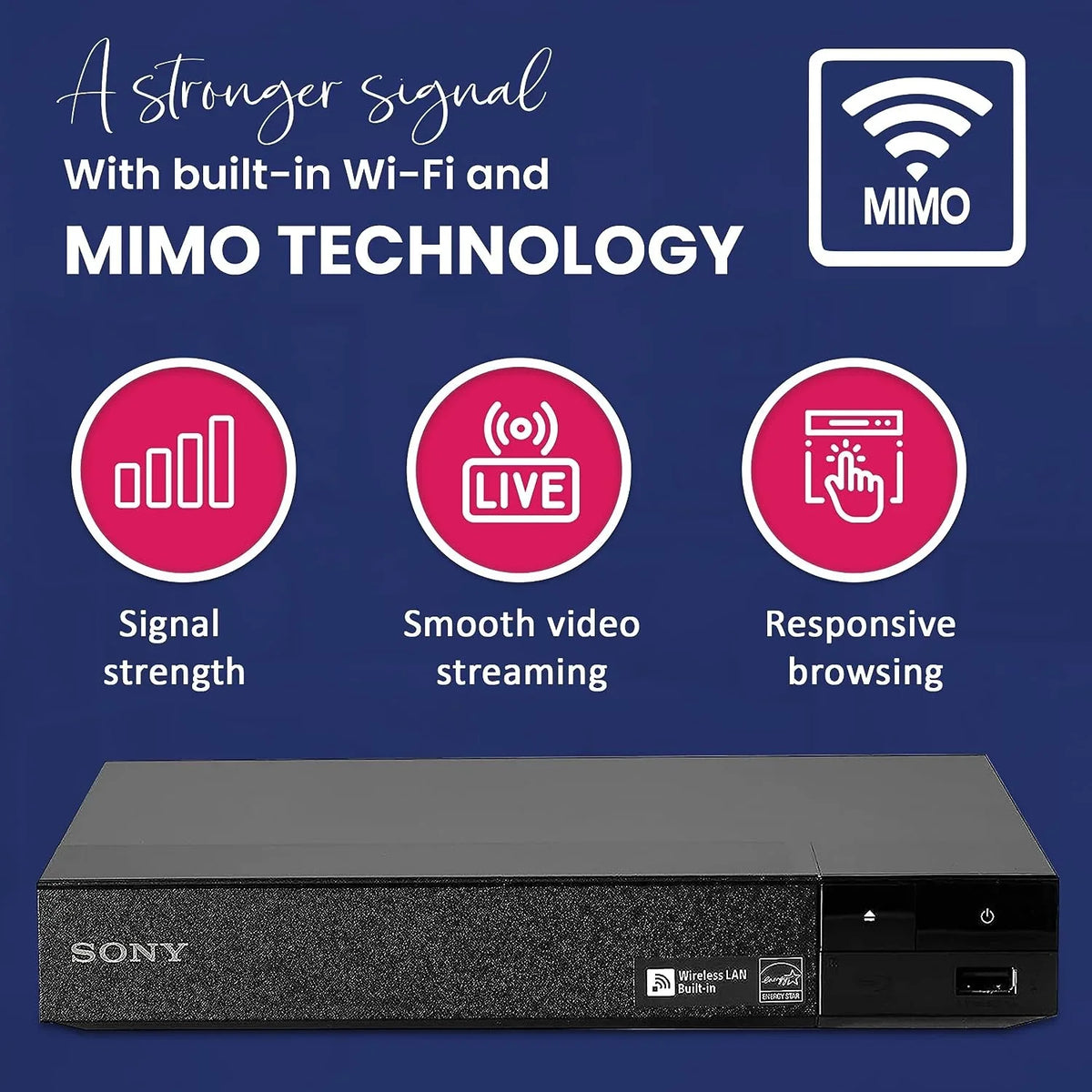 '+ + HDMI with - Wi-Fi Cleaner Built-in W/Ethernet Cable High-Speed Player Lens Sony NeeGo NeeGo Remote You Blu-Ray Control Disc Netflix, Tube BDP-S3700
