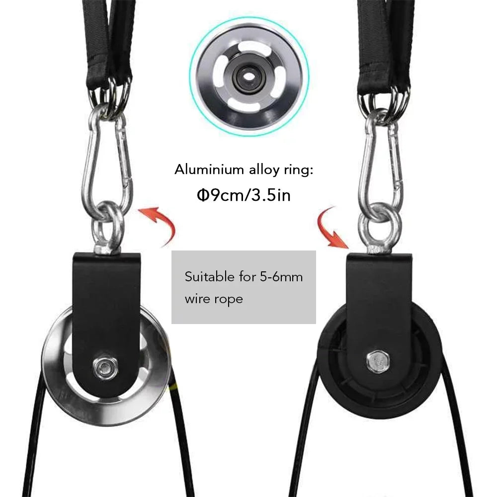Fitness Training Cable Detachable Pin Upgraded Home Biceps System with Rotation Workout Machine Degree Tomfoto Super-Silent Pulley Gym Triceps 360 Attachment Loading Arm Pulley Equipment Strength
