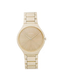 Les Quartz True Watch 39mm Dial Rado Ceramic Thinline R27090602 Cream Couleurs