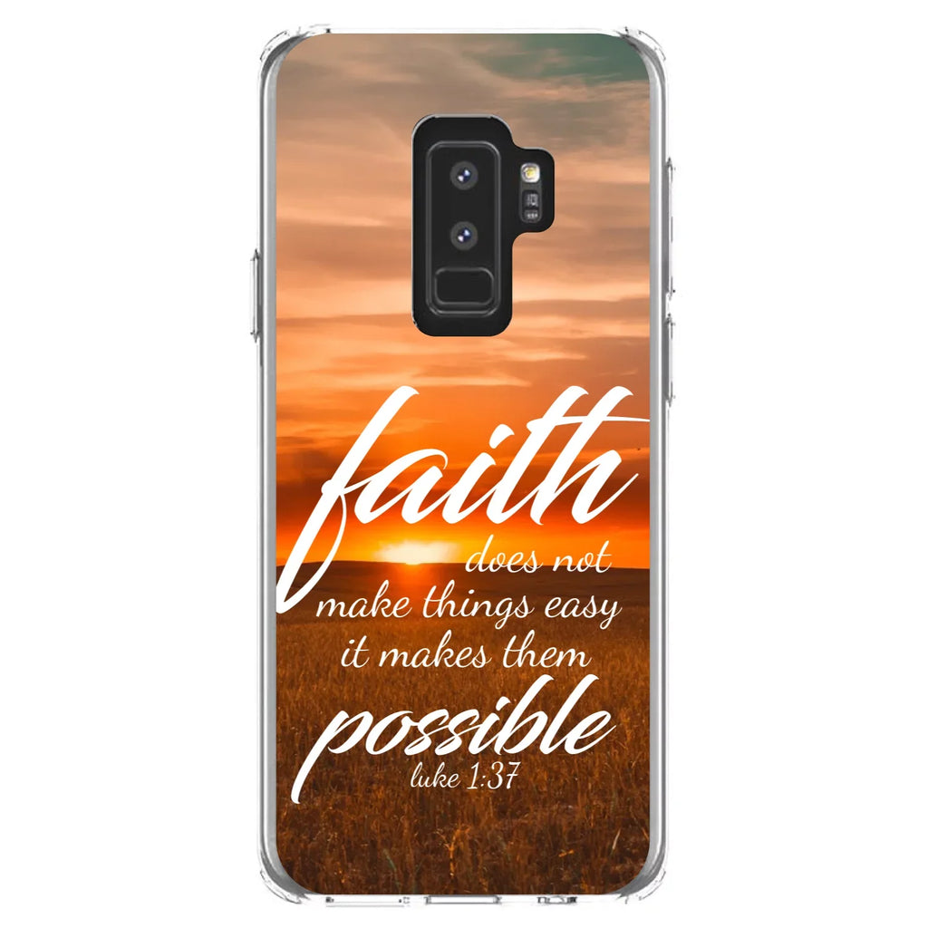 Back, Protector Glass PLUS Makes Possible DistinctInk Hybrid Galaxy Acrylic Faith Samsung S9+ for Screen - Does Bumper, TPU Case - (6.2" Shockproof Screen) Make Tempered Easy Clear 1:37 Luke - Not