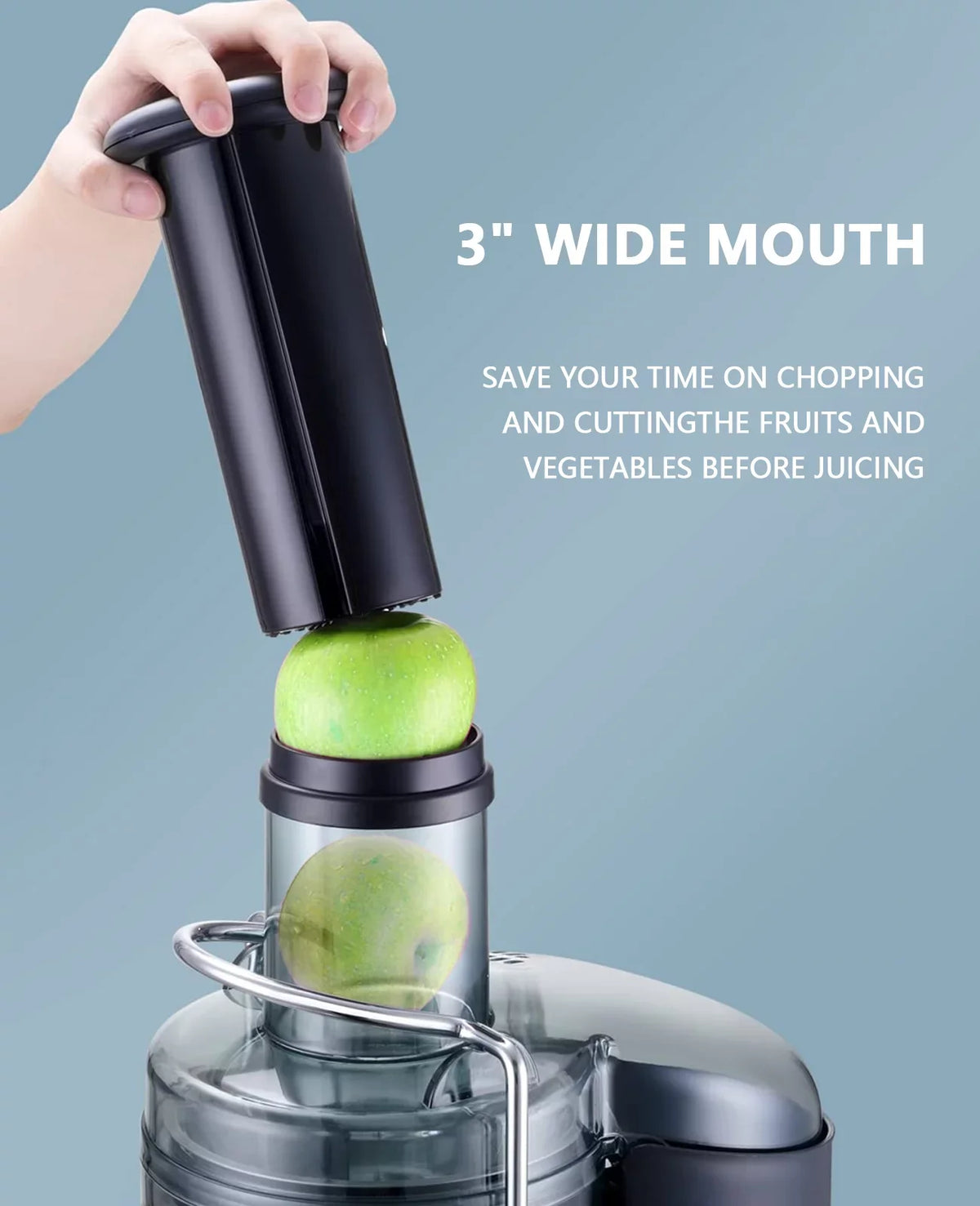 Centrifugal for Tainless-steel Chute Anti-drip with - Machines Vegetable Feed 3" Fruit Filter Juicer
