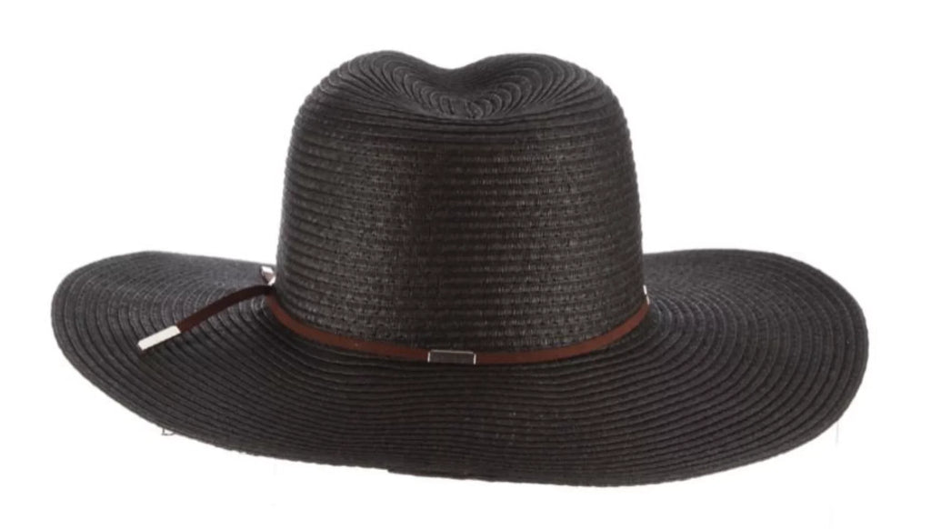 Suede Safari with Faux . One TSCLP249-BLK Trim- Braid Size Scala Hat