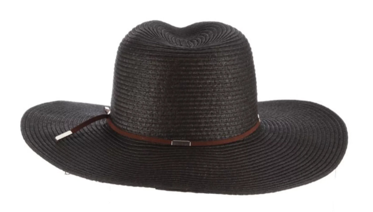 Suede Safari with Faux . One TSCLP249-BLK Trim- Braid Size Scala Hat