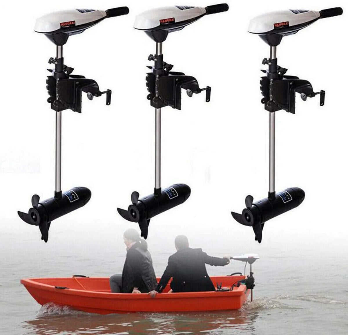 Outboard Electric Inflatable Fishing Outboard Engine Boat Brush Engine 12V Boat Motor Motor 65lb 660W