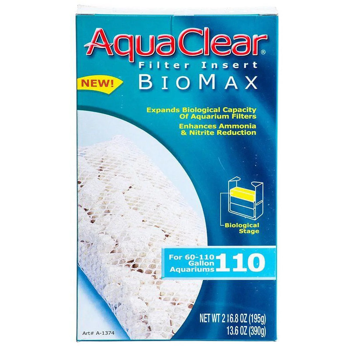 & Insert Max Bio Max [Aquarium, 110 Filter Filter Bio (Fits Aquaclear AquaClear 500) Bio-Media] 110