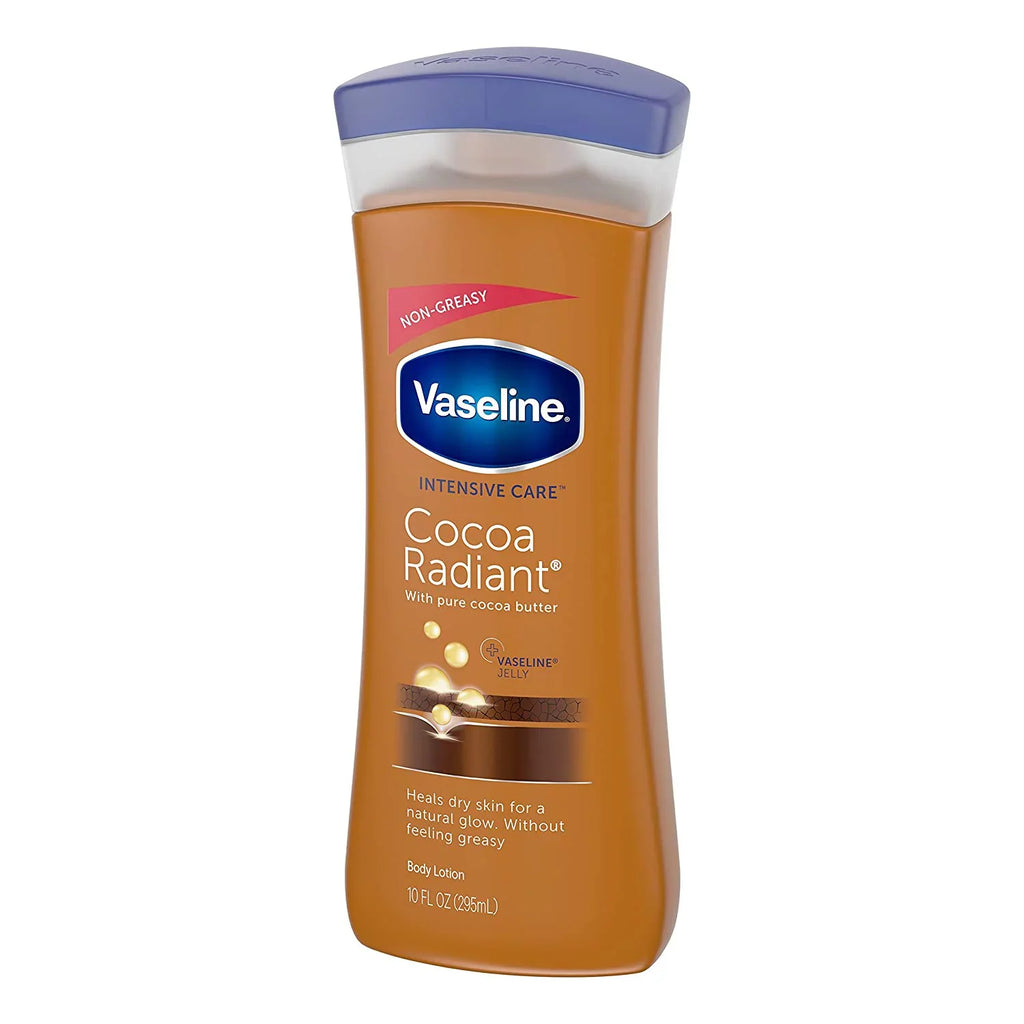 oz, Cocoa Lotion, 10 Care 6 Pack Radiant Butter Intensive Vaseline Body