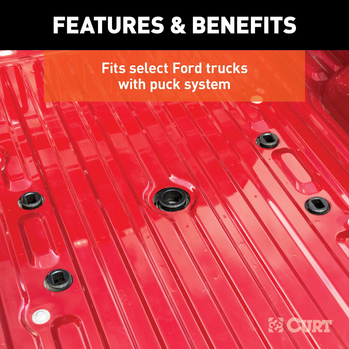 F-250, Select 20,000 Puck CURT Ford Slider Bed Wheel F-450, System F-350, lbs, Hitch, 5th 6.75-Foot 16677 Q20