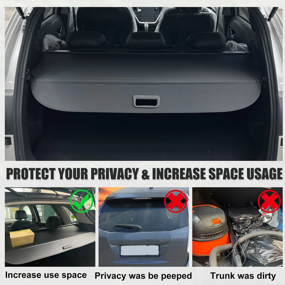 2010-2015 Trunk Retractable Rear Waterproof Subaru Unique Slip SUV for Non Cargo Outback Bargains Cover Shielding