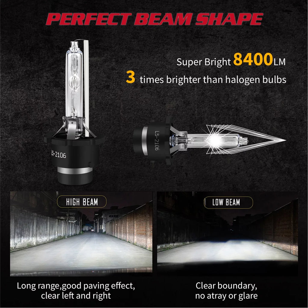 Bulbs 2009 2010 2012 2011 White 2007 2013 Lexus 6000K 2014 Hid ES350 Low 2X Headlight for 2015 Beam 2008 D4S