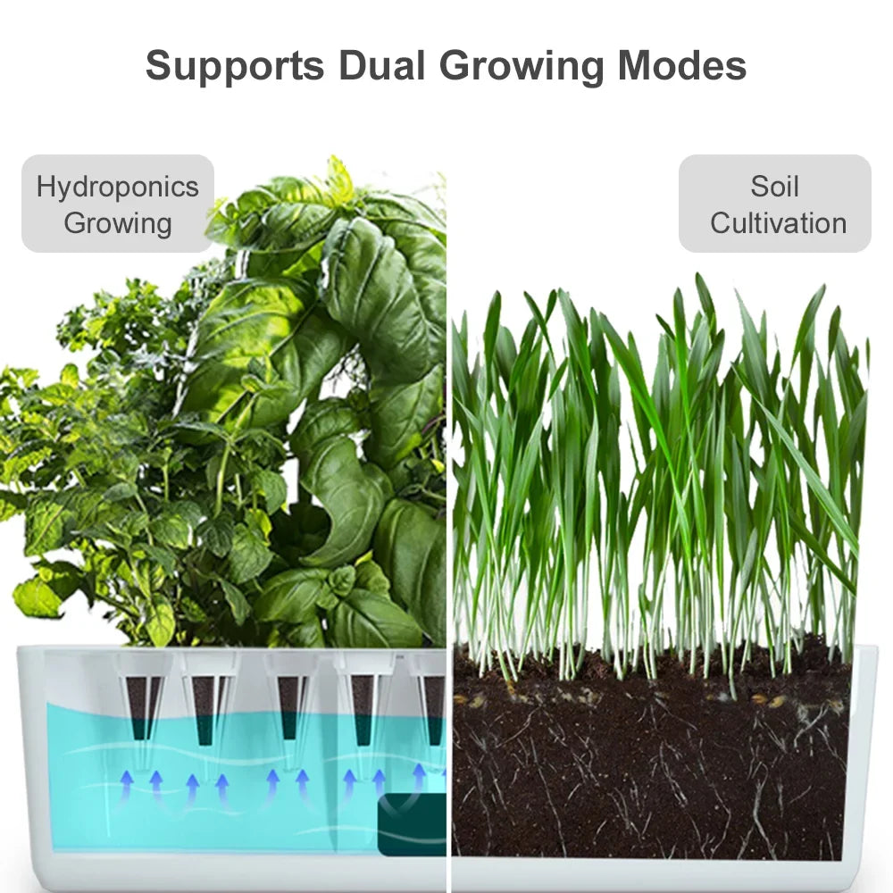 Kitchen Hydroponic Height LED Perfect and for Smart Indoor Office, with Adjustable Home, Garden – and Pinnaco Kit Timing