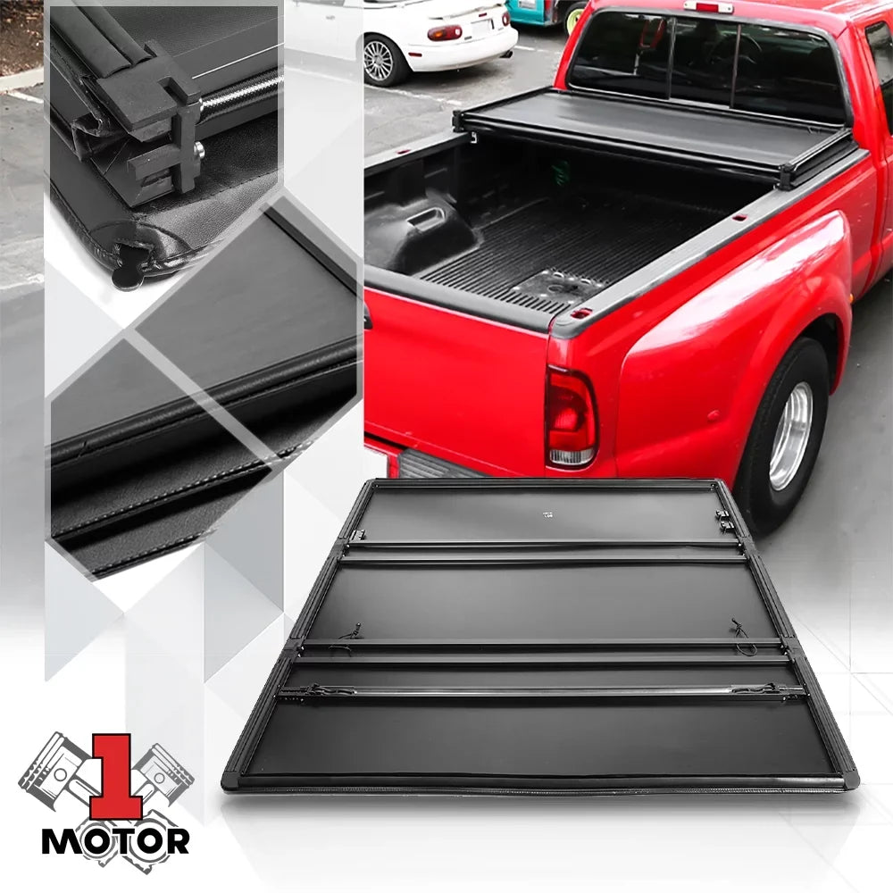 Tonneau Soft Fleetside Top 2005-2019 for NISSAN Truck Short Frontier 05-21 5Ft Tri-Fold select: FRONTIER Cover Bed Fits