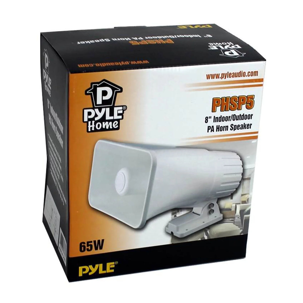 Pack) Indoor Horn Outdoor Watts and 8" (4 Pyle White 8 PA 65 Speaker, Ohms
