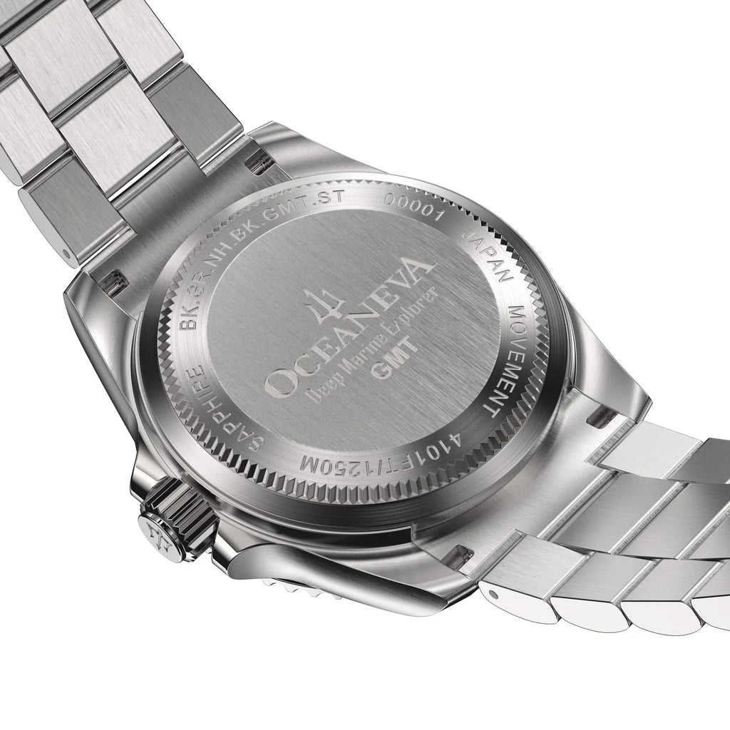 '- Dive Green Watch GMT 1250M Deep Down with Back Movement Screw Explorer Men - For Seal Resistance Case Swimming Watches Oceaneva™ - Bezel Automatic Marine Japan Diver Water Triple Pro Wrist