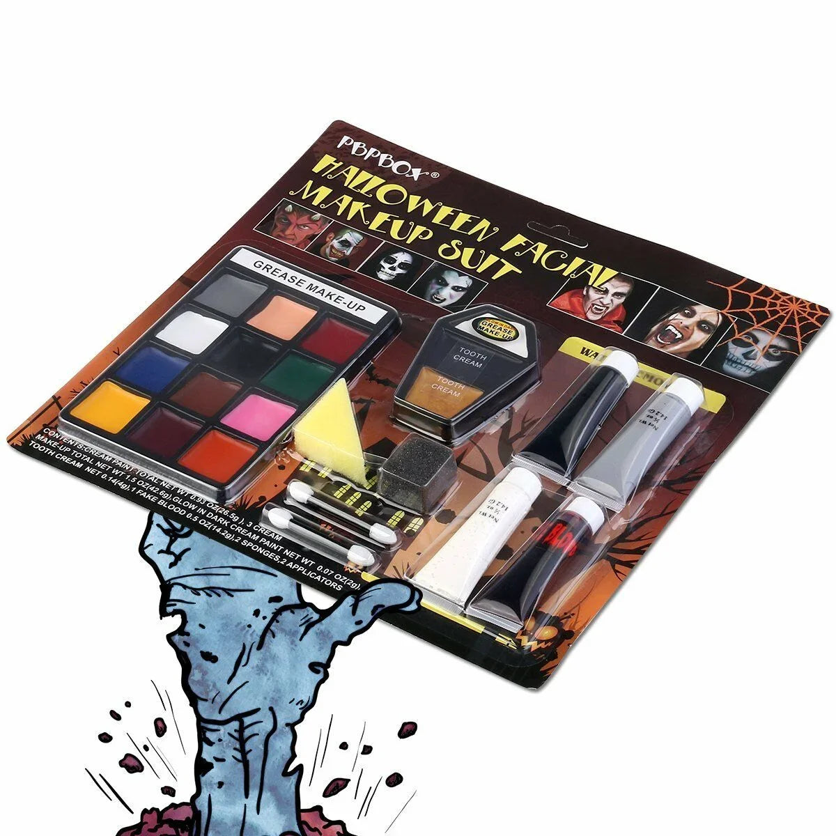 Paint Face Vampire Halloween Zombie Makeup Kit for PBPBOX