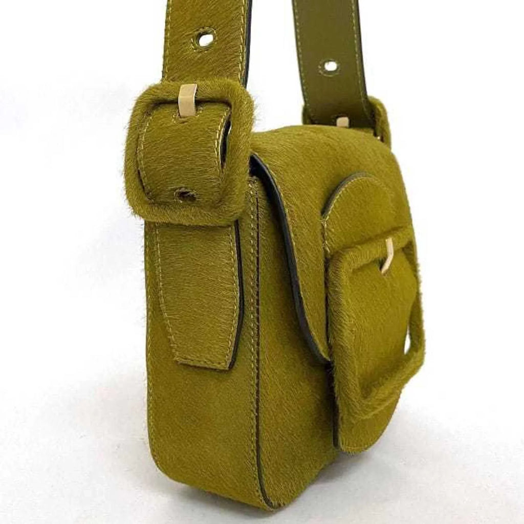 TORY Flap Harako Green Leather Bag Burch Half Pre-Owned (Good) BURCH Women's Moon Tory Belt