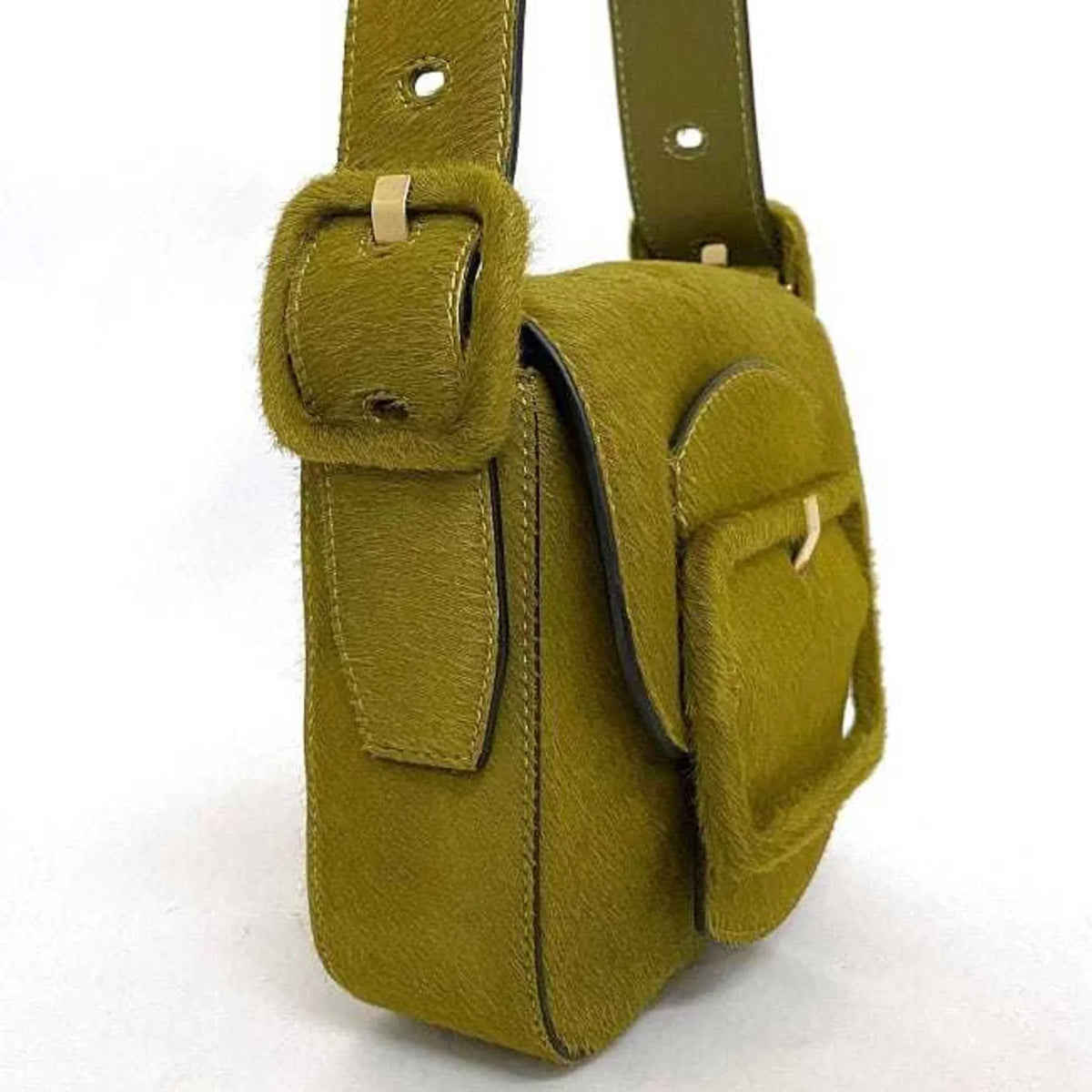 TORY Flap Harako Green Leather Bag Burch Half Pre-Owned (Good) BURCH Women's Moon Tory Belt