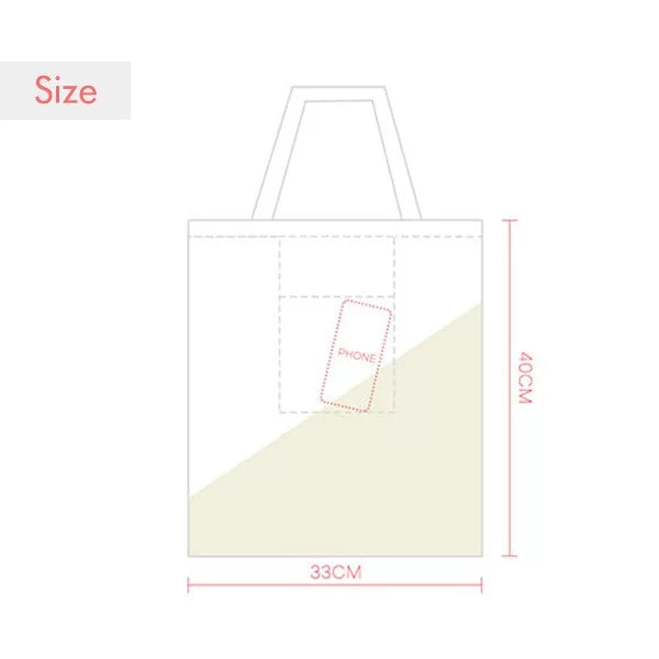 Canvas Tote Suit Shoulder Cartoon Expression Bag Sack Green Ireland