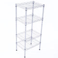 Unit for Organization Shelving Adjustable Kitchen 9.84 Closet Rack 31.5H) (Silver, CAIHONG 13.77L Bathroom Storage Perfect Organizer Wx Laundry Metal Pantry x Wire 4-Tier