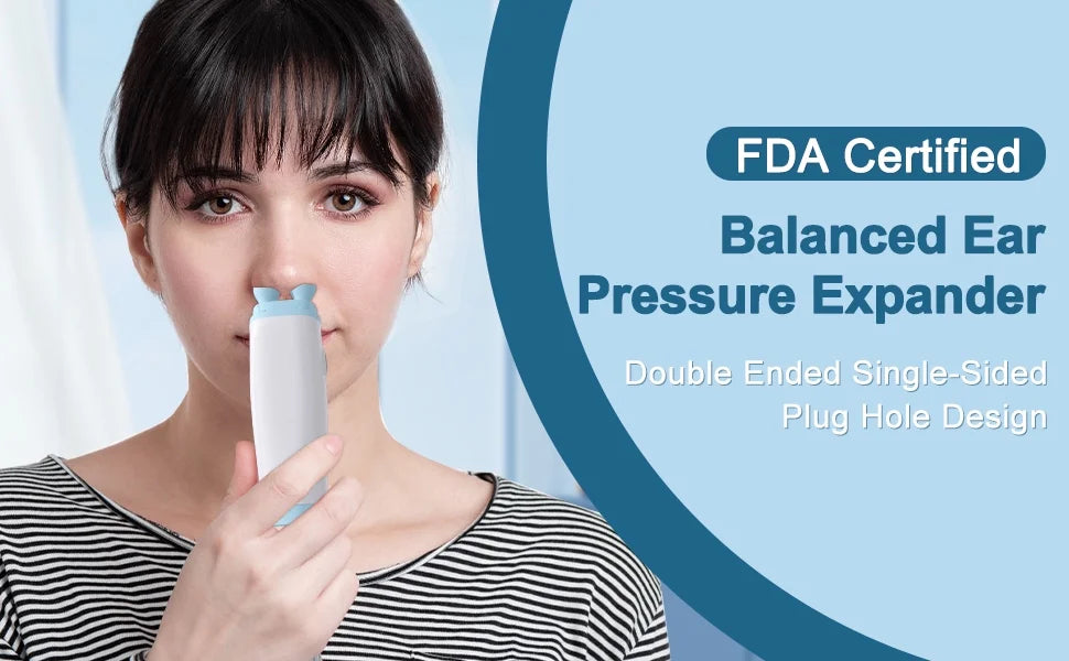 Ears Unclogger, Head, Ear FDA Tinnitus Pressure Relief Single Expander, for Cleared Balanced Ringing Eustachi One Design Plug Pressure Replacement with Head Ear Ear Relief Device, Side Dual