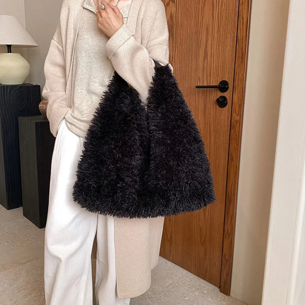 And Handbags Autumn Shoulder Armpit Plush New Trend Bag Large-capacity For Cute Designer Ainter Tote Luxury Fashion Women Bags