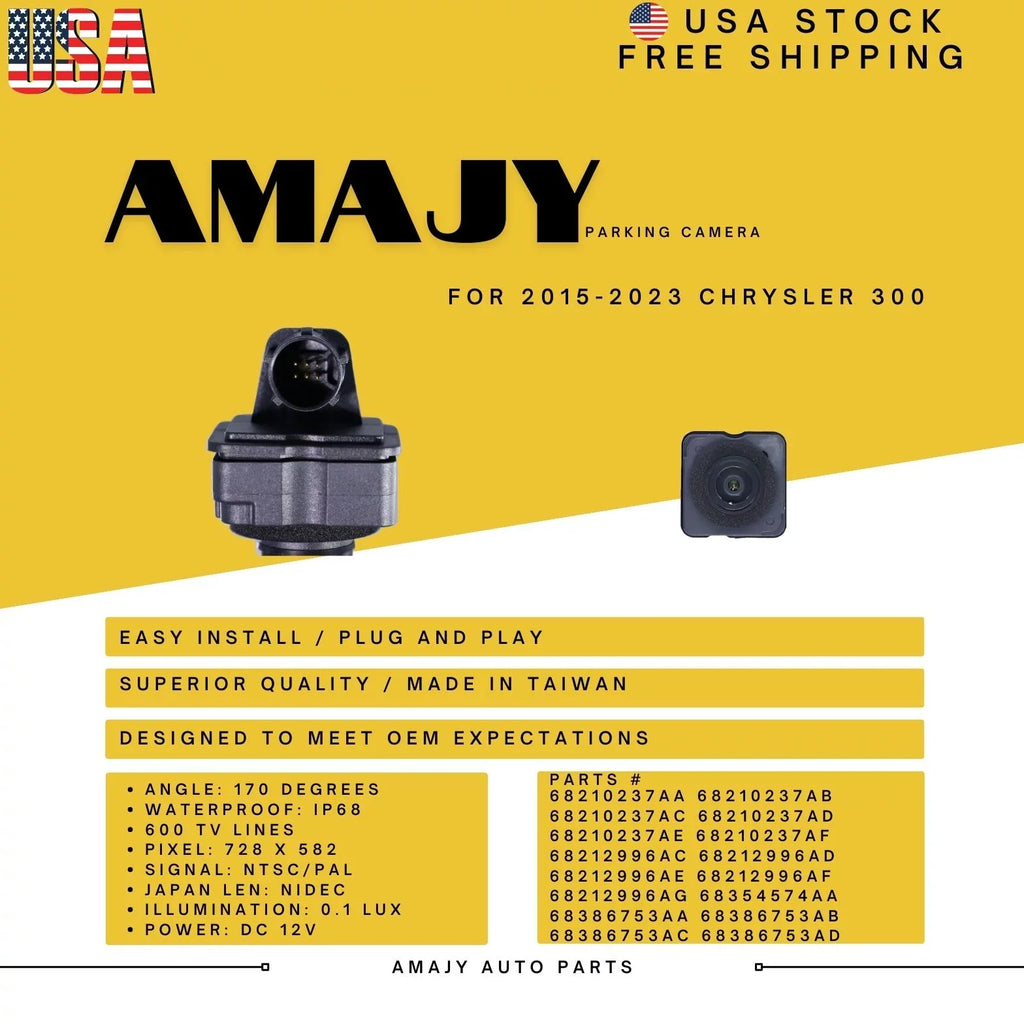 68386753AA 68212996AC/AD/AE; Replaces 68354574AA; 15-23 Camera for Backup 68210237AA/AB/AC; Chrysler 300