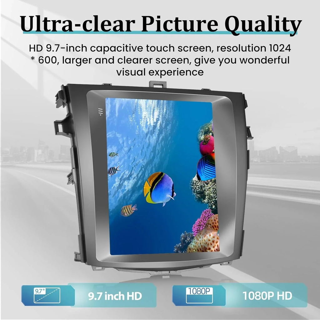 and Mirror Corolla Radio Stereo with Auto Carplay THONZER + 2+32G Android HiFi WiFi Toyota SWC Link Touchscreen - Car GPS for Backup Inch Android 9.7 2006-2013 Camera AHD USB