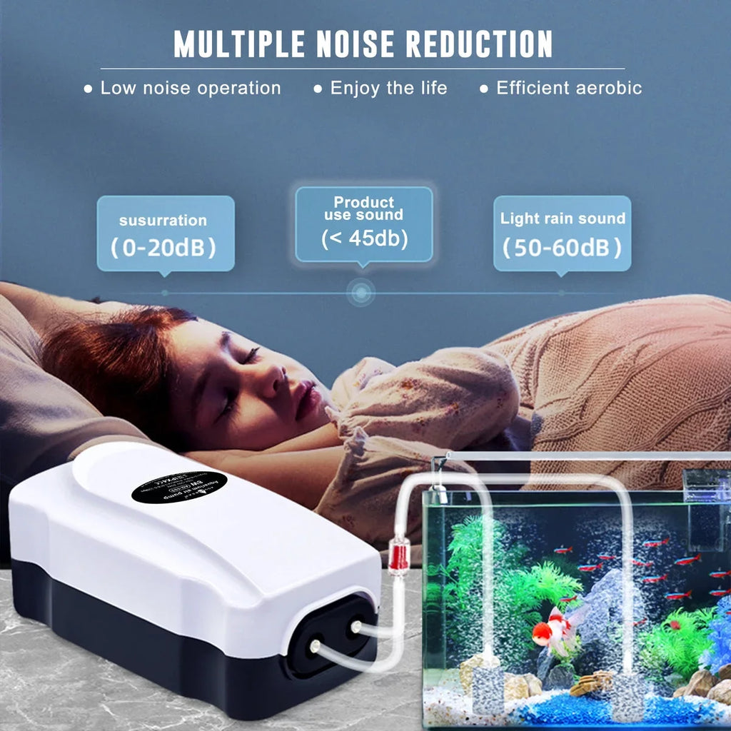 Fish Pump Air Gallons Adjustment Pump 120 Aerator 30 Oxygen 2X Quiet Oxygen - Tank, for 75GPH Output