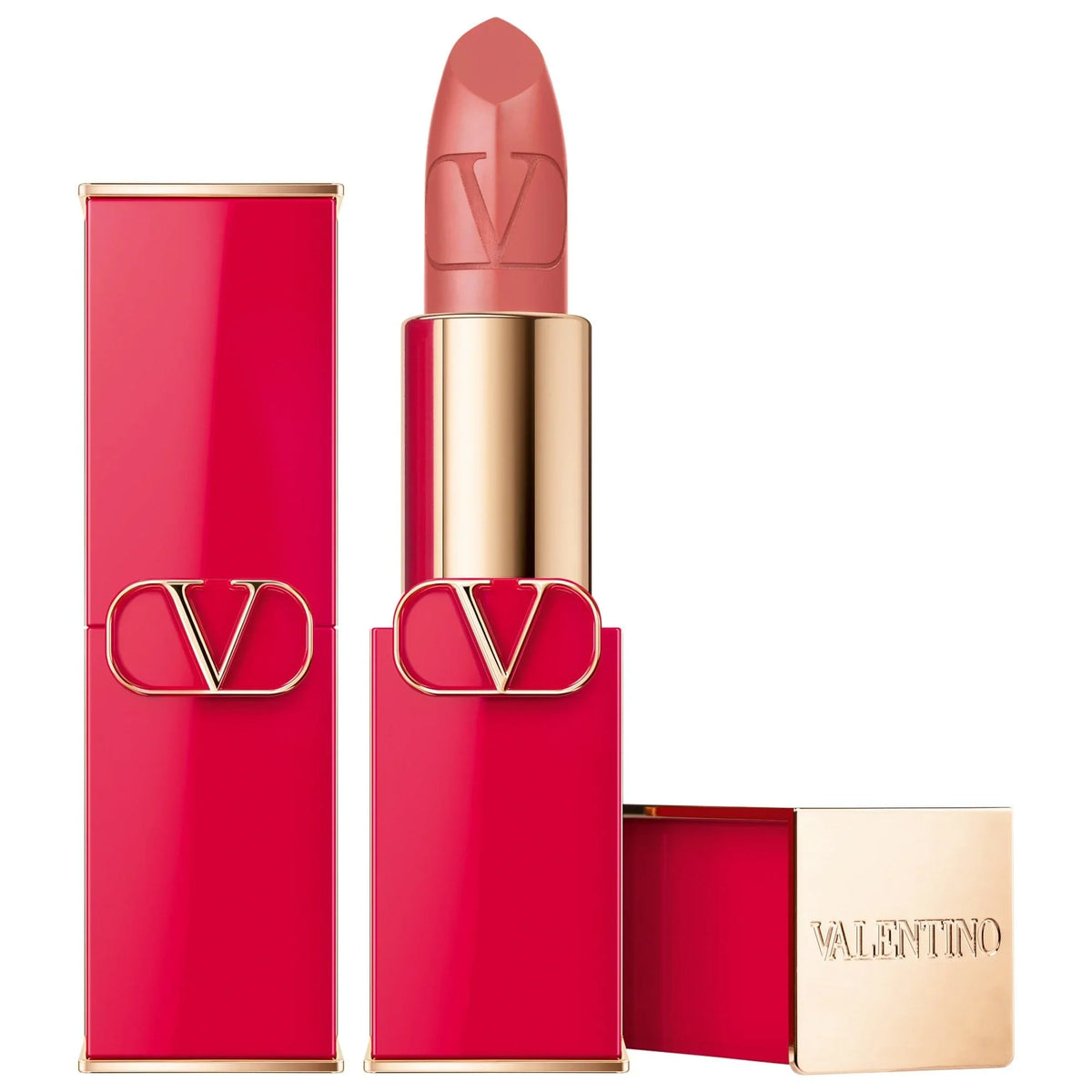 Valentino 101A - Valentino Beige Pigment Lipstick Rosso Hot pink Refillable High soft nude -