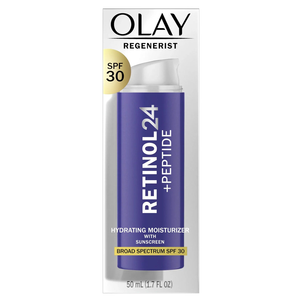 SPF oz *EN Hydrating Olay 30 with Retinol Sunscreen 24 1.7 Peptide Moisturizer + Regenerist